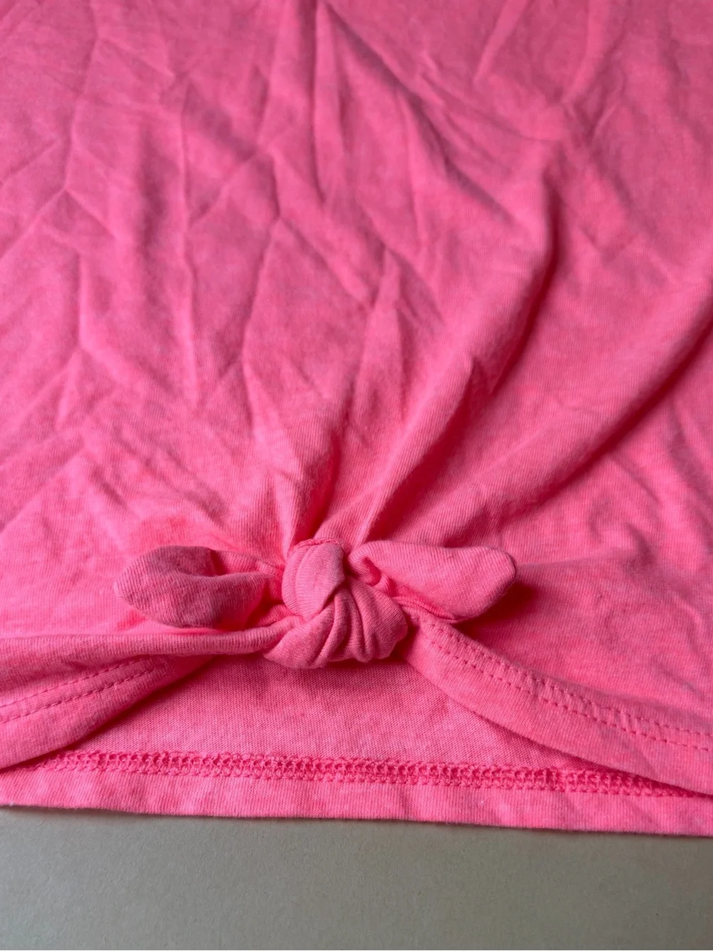 Cat & Jack Girls Pink Believe Sequin Tie Front Top Size 10-12